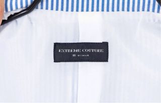 Americana de rayas celeste y blanco