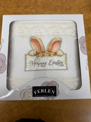 Asciugamani 1+1 Pasquale coniglietti