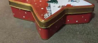Caja metálica estrella Navidad