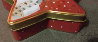 Caja metálica estrella Navidad