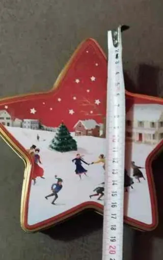 Caja metálica estrella Navidad