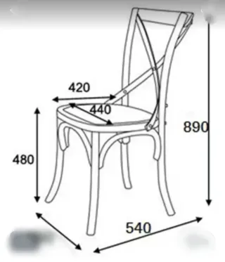 Mesa de salón con 6 sillas