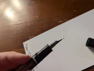 Penna stilografica in legno, pistone