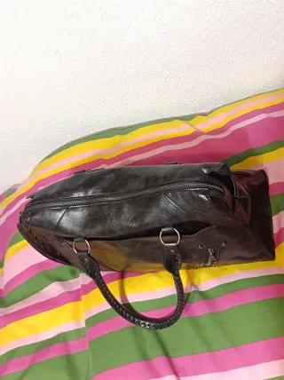 Bolso negro estilo vintage grande city bag bowling