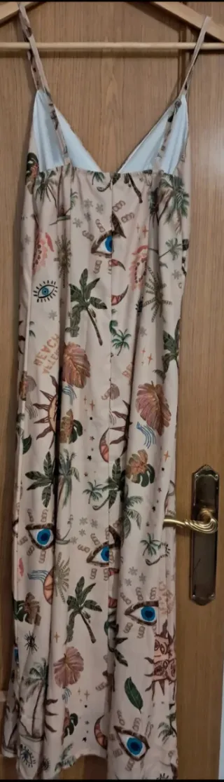 Vestido estampado sol y palmeras