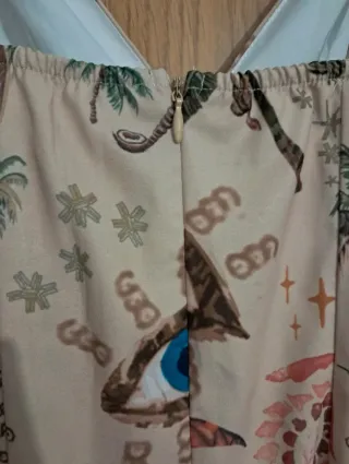 Vestido estampado sol y palmeras