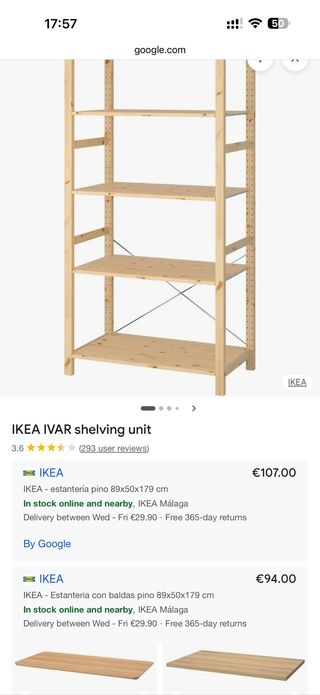 Estantería IKEA IVAR pino