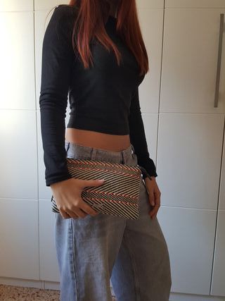 Bolso de mano Bimba y Lola, tejido trenzado