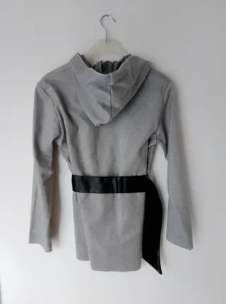 Cardigan grigio con cintura Tg M donna