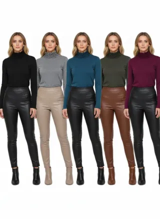 Jerseys finos termicos cuello y mangas con volante