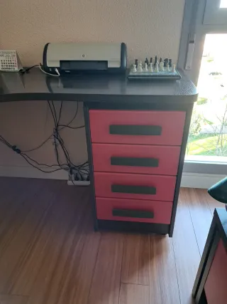 Cama nido juvenil con escritorio y cajoneras