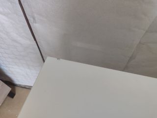 Mesa consola extensible blanca y madera