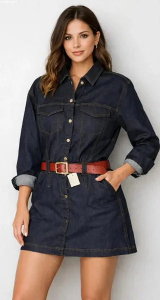 Vestido Zara Denim Azul