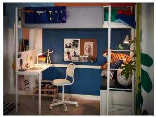 Estructura Cama Alta IKEA con Escritorio