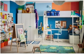 Estructura Cama Alta IKEA con Escritorio