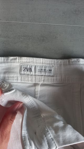 Pantalón vaquero ZARA blanco 11-12 años (152 cm)