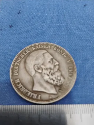 Moneta 5 Marchi Impero Tedesco 1888