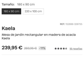 Tavolo da giardino in legno chiaro