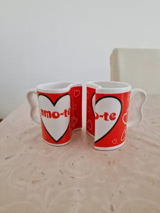 Conjunto Caneca de encaixe de Casal Amo-te