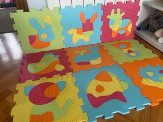 Baldosas Losetas puzzle goma bebé animales 30x30