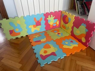 Baldosas Losetas puzzle goma bebé animales 30x30