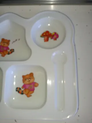 Plato infantil con dibujos