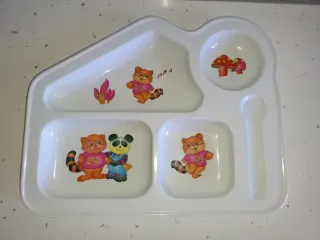 Plato infantil con dibujos