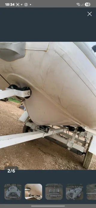 Semirrígida 2.70m + Motor Johnson 6cv + Remolque