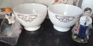 2 Tazones Comunión y 2 Figuras Niño