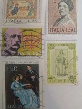 5 Francobolli Italiani Usati 1971-1975