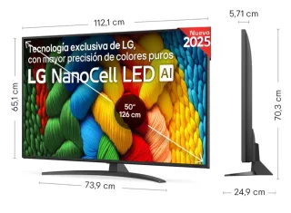 TV LG NanoCell LED AI 50 4K 50NANO81A6A