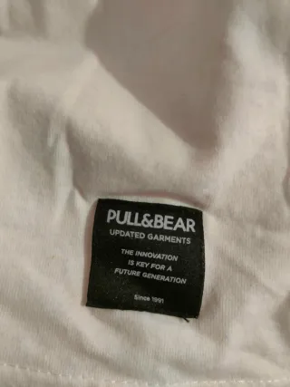 Camiseta Oversize XL Pull and Bear Blanca