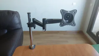 Soporte Monitor Orientable Negro/Plata