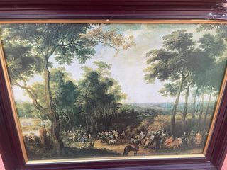 Confezione di 4 quadri con scene storiche