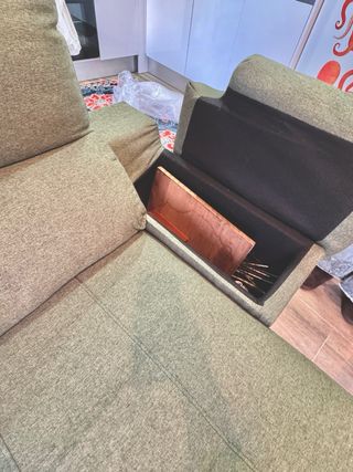 Sofá cama Kibuc verde como nuevo