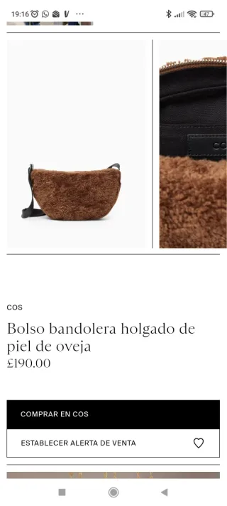 Bolso bandolera marrón mujer