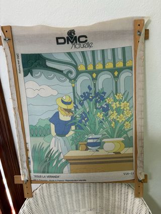 Bastidor bordado DMC Sous la Veranda