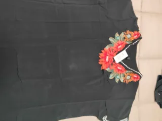 Caftán Gisela Talla S Negro Nuevo