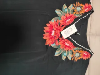 Caftán Gisela Talla S Negro Nuevo