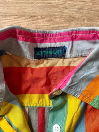 Camisa vintage rayas multicolor 70s