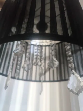 Lámpara colgante con cuentas de cristal