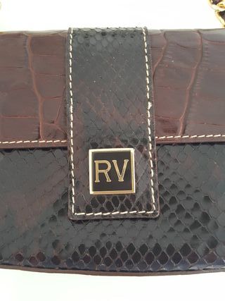 Bolso Piel Cocodrilo Roberto Verino Dorado