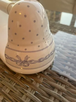 Accesorios Baño Porcelana Azul y Blanco