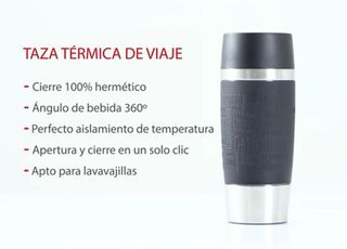 Taza Térmica Emsa Azul y Plateada
