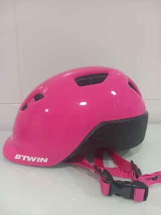 Casco infantil rosa B'TWIN ajustable