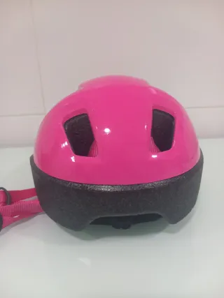 Casco infantil rosa B'TWIN ajustable