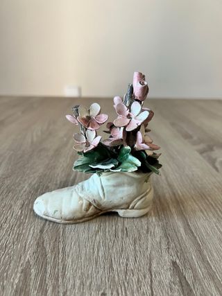 Figura porcelana flores vintage