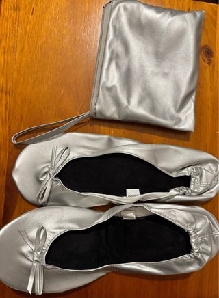 Pack bailarinas plegables plateadas varias tallas