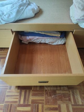 Cama nido con cajones de madera