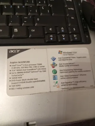 Ordenador portátil Acer Negro/Plateado